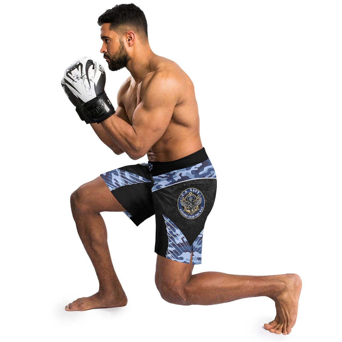 US Skull Navy Fight Shorts