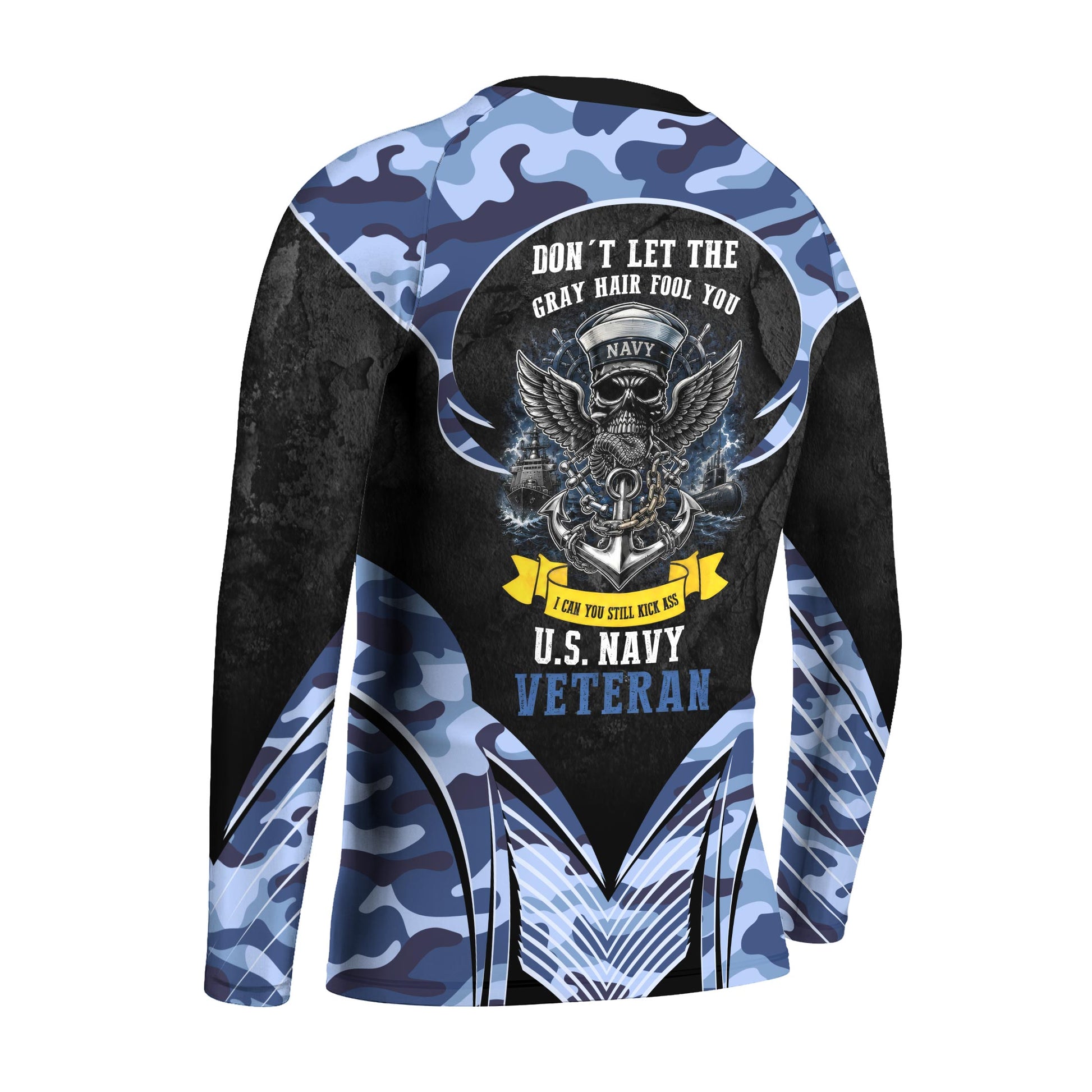 US Skull Navy Kids Rash Guard