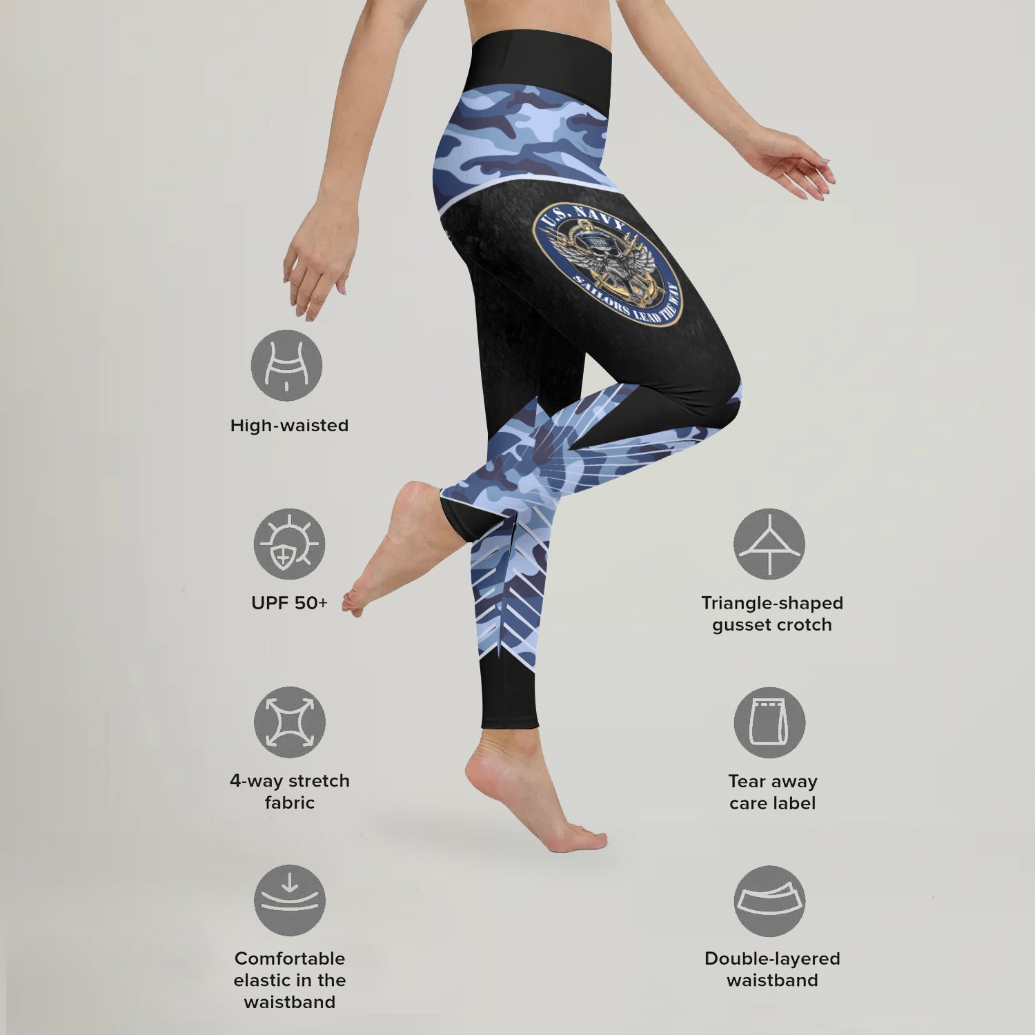 US Skull Navy Leggings