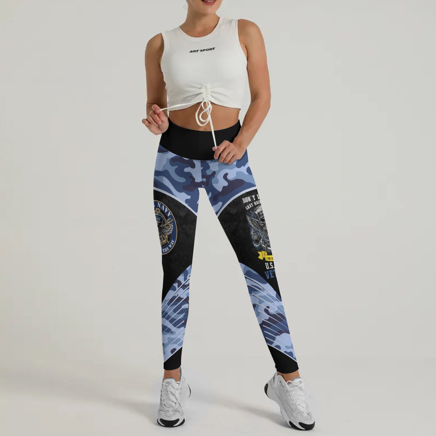 US Skull Navy Leggings