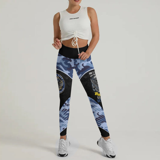 US Skull Navy Leggings