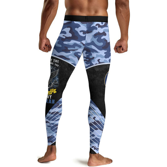 US Skull Navy Men's Compression Leggings