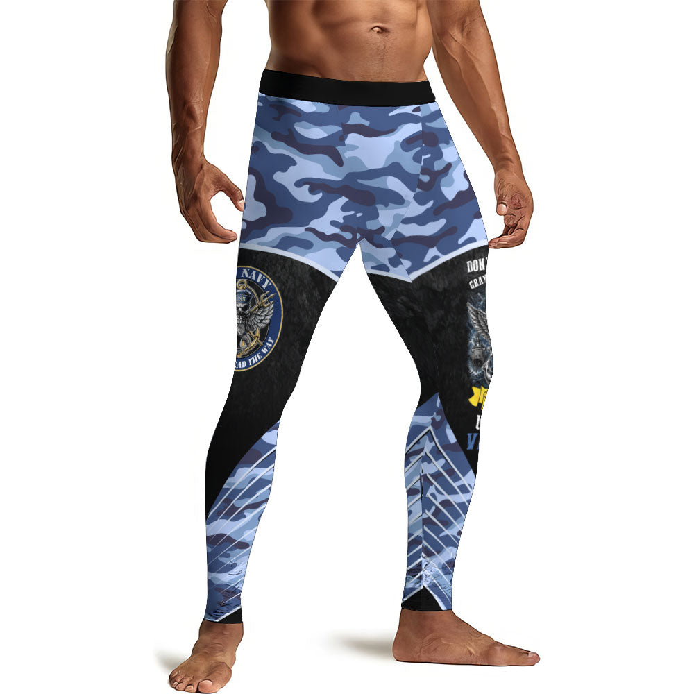 US Skull Navy Men's Compression Leggings