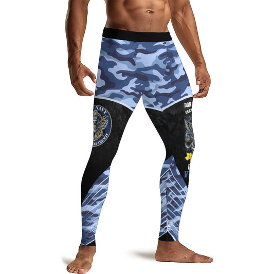 US Skull Navy Men's Compression Leggings
