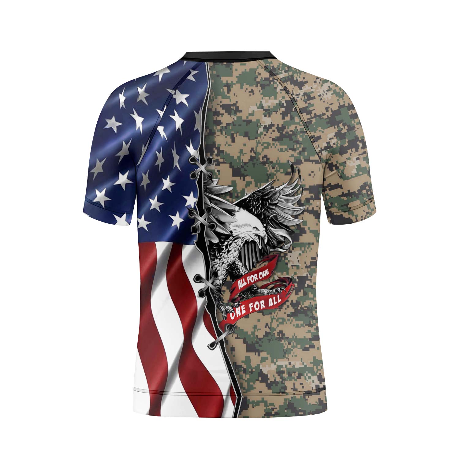 US Veteran All For One Kids Rash Guard