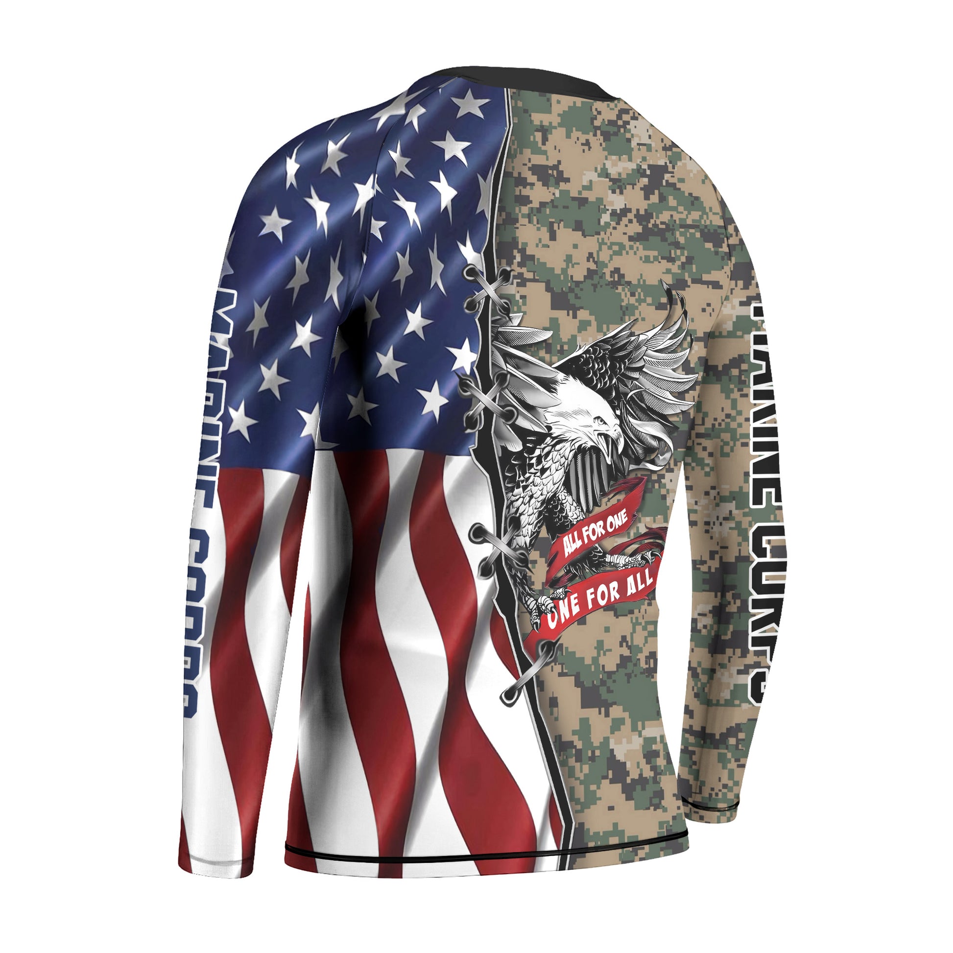 US Veteran All For One Kids Rash Guard