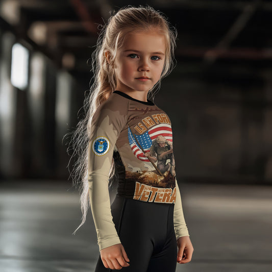 USA Air Force Veteran Kids Rash Guard