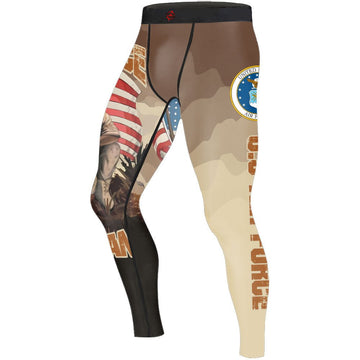 USA Air Force Veteran Men's Compression Leggings - BattleFitGear