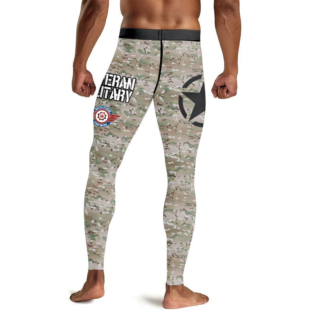 USA Army Veteran Military Men's Compression Leggings - BattleFitGear