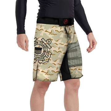 USA Coast Guard Veteran Fight Shorts - BattleFitGear