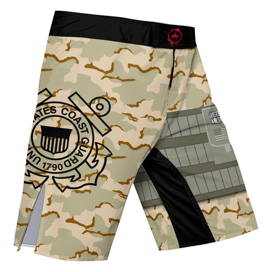 USA Coast Guard Veteran Fight Shorts - BattleFitGear