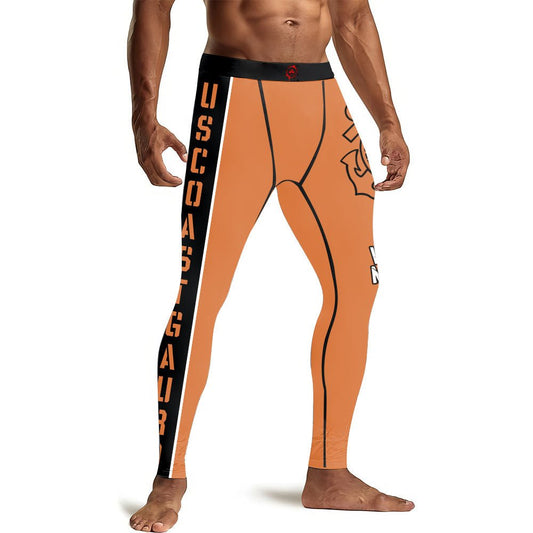 USA Cost Guard Veteran Men's Compression Leggings - BattleFitGear