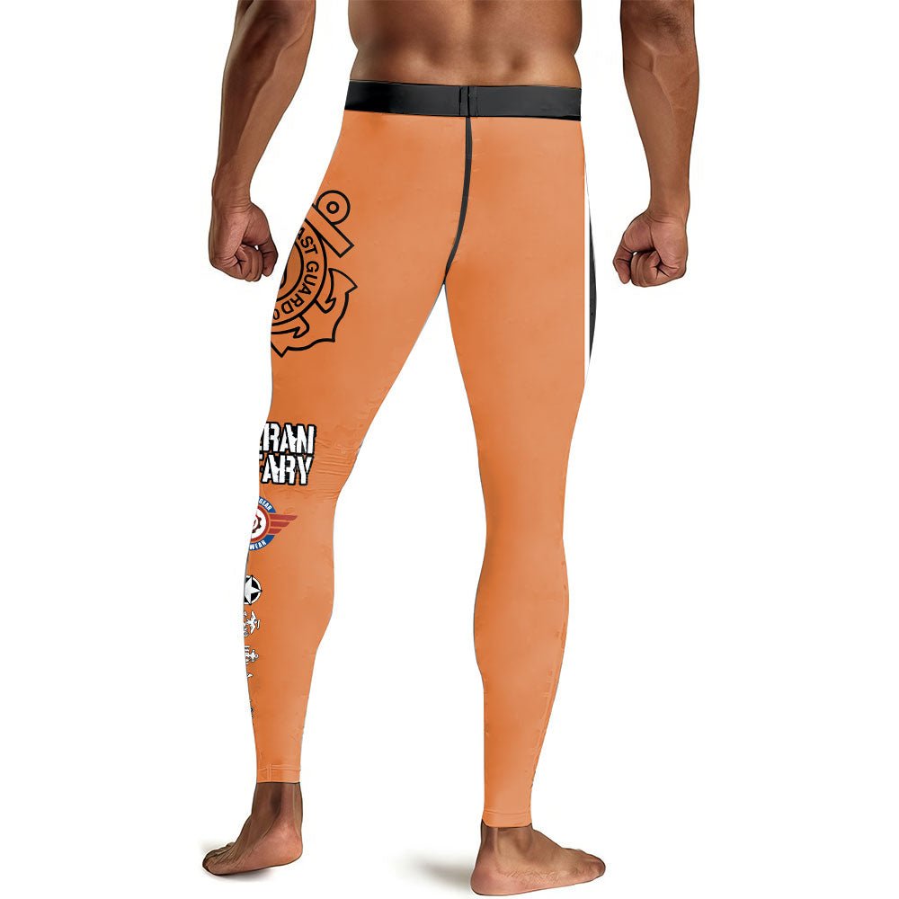 USA Cost Guard Veteran Men's Compression Leggings - BattleFitGear