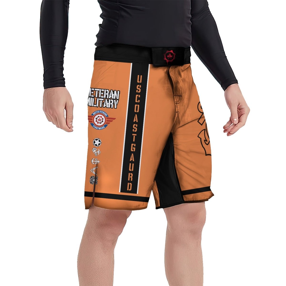 USA Cost Guard Veteran Fight Shorts - BattleFitGear