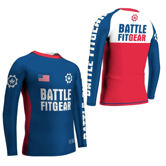 USA Flag Kids Rash Guard - BattleFitGear