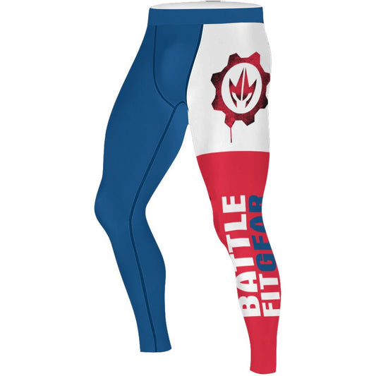 USA Flag Men's Compression Leggings - BattleFitGear