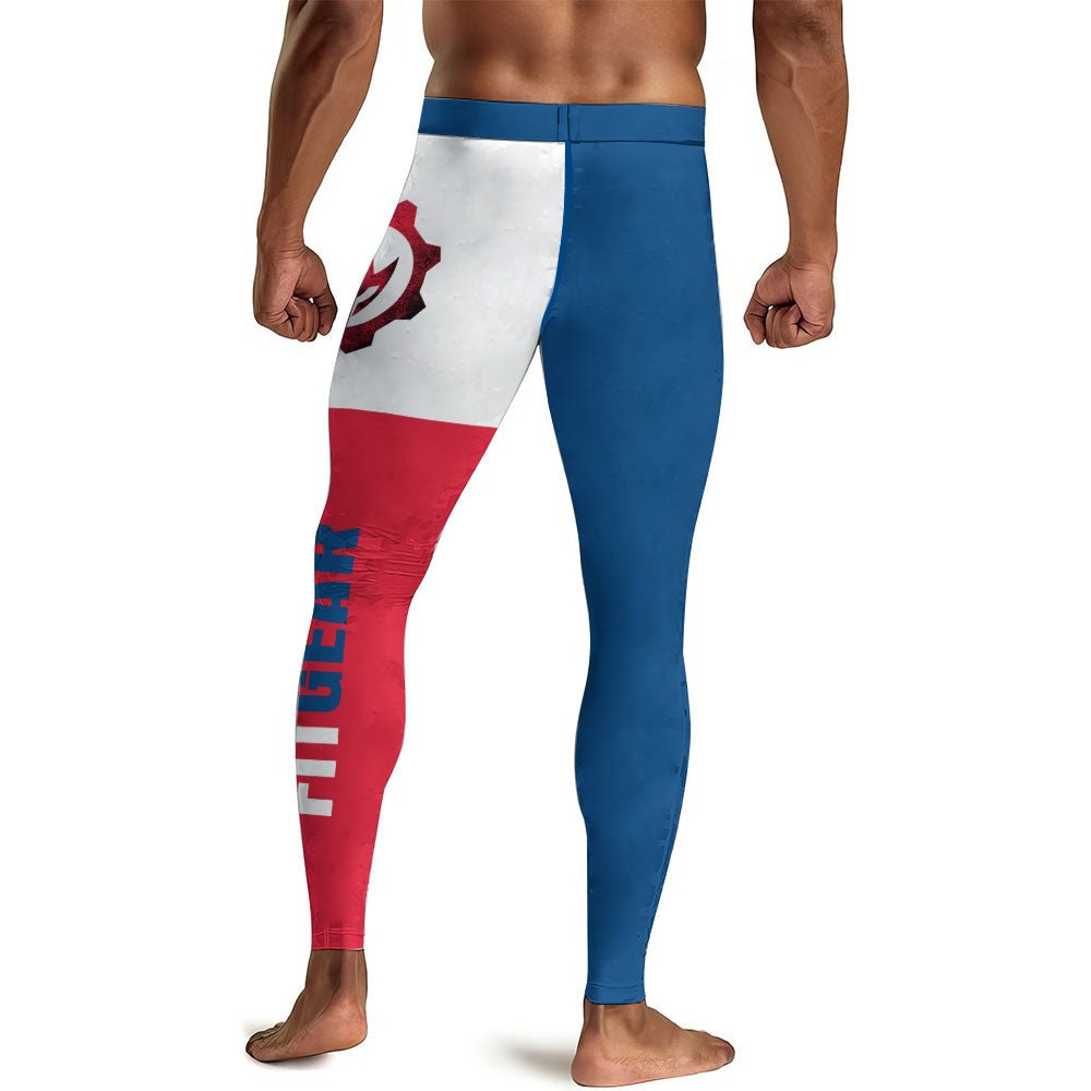 USA Flag Men's Compression Leggings - BattleFitGear