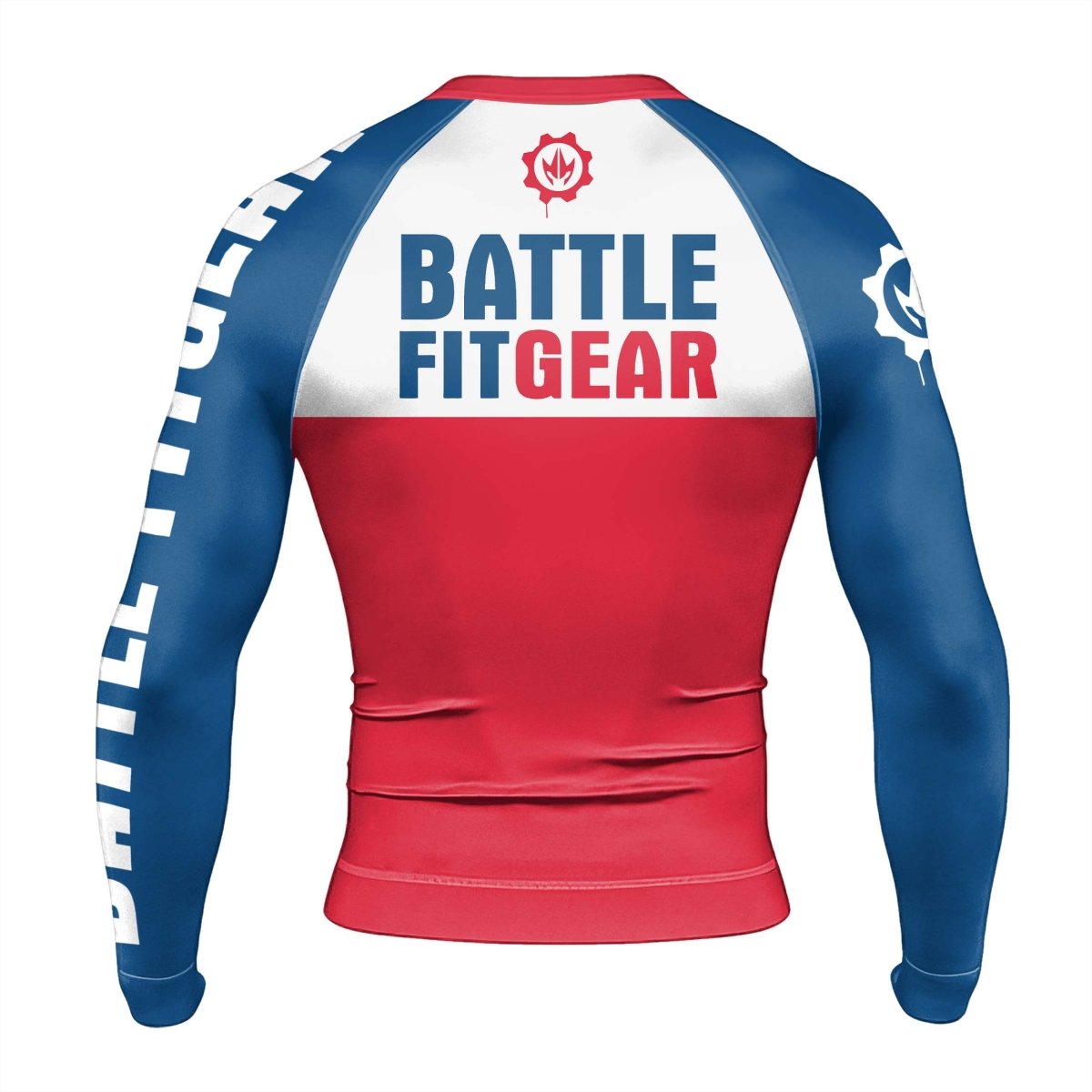 USA Flag Men's Long Sleeve Rash Guard - BattleFitGear