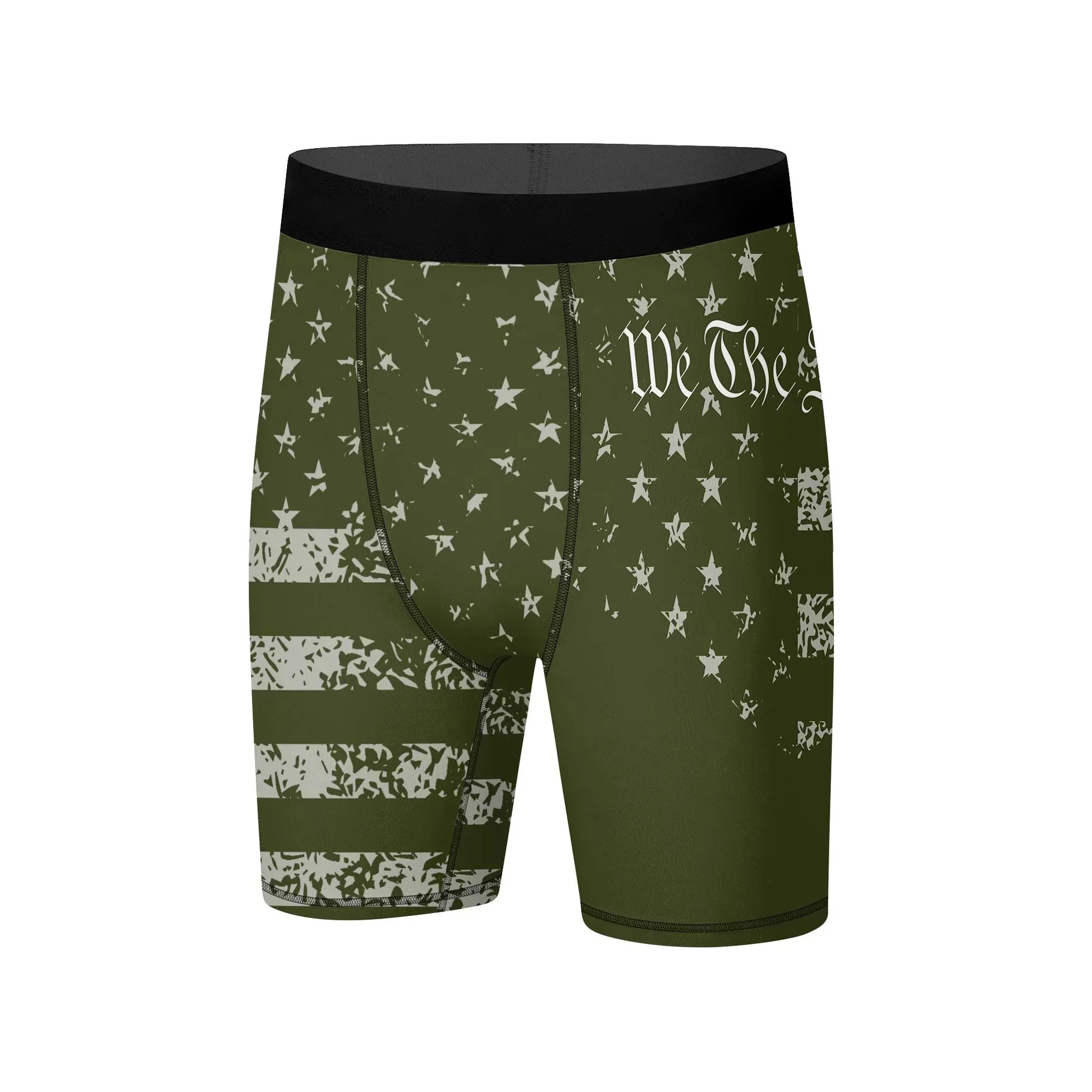 USA Flag Veteran Compression Shorts