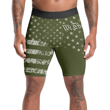 USA Flag Veteran Compression Shorts