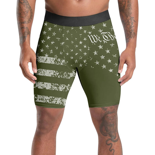 USA Flag Veteran Compression Shorts