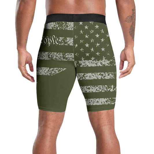 USA Flag Veteran Compression Shorts