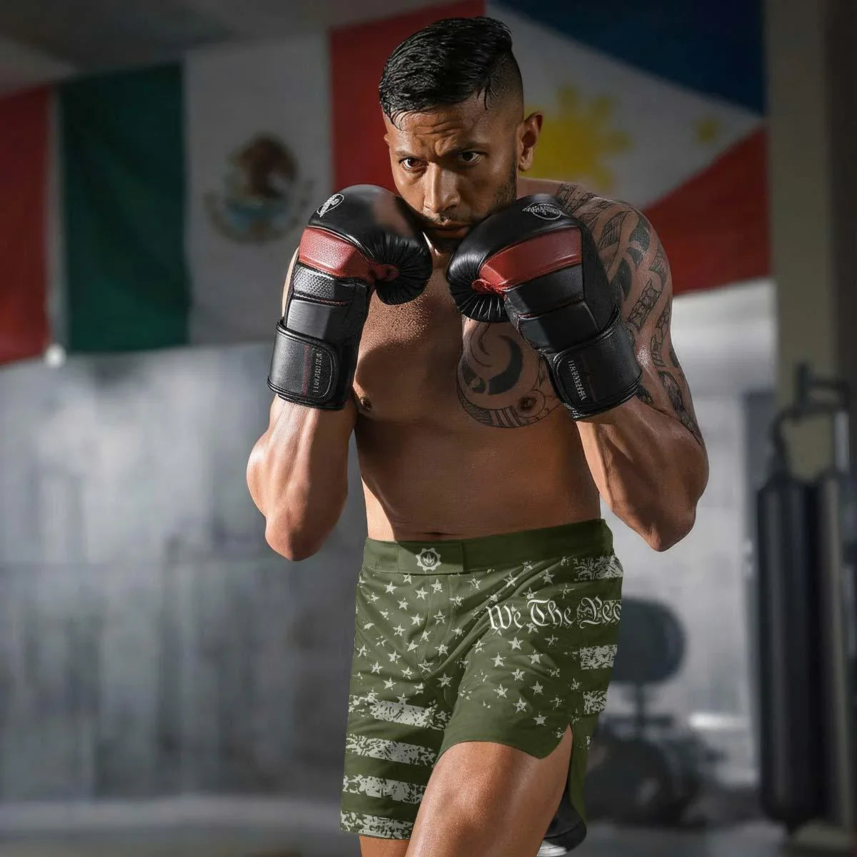 USA Flag Veteran Fight Shorts