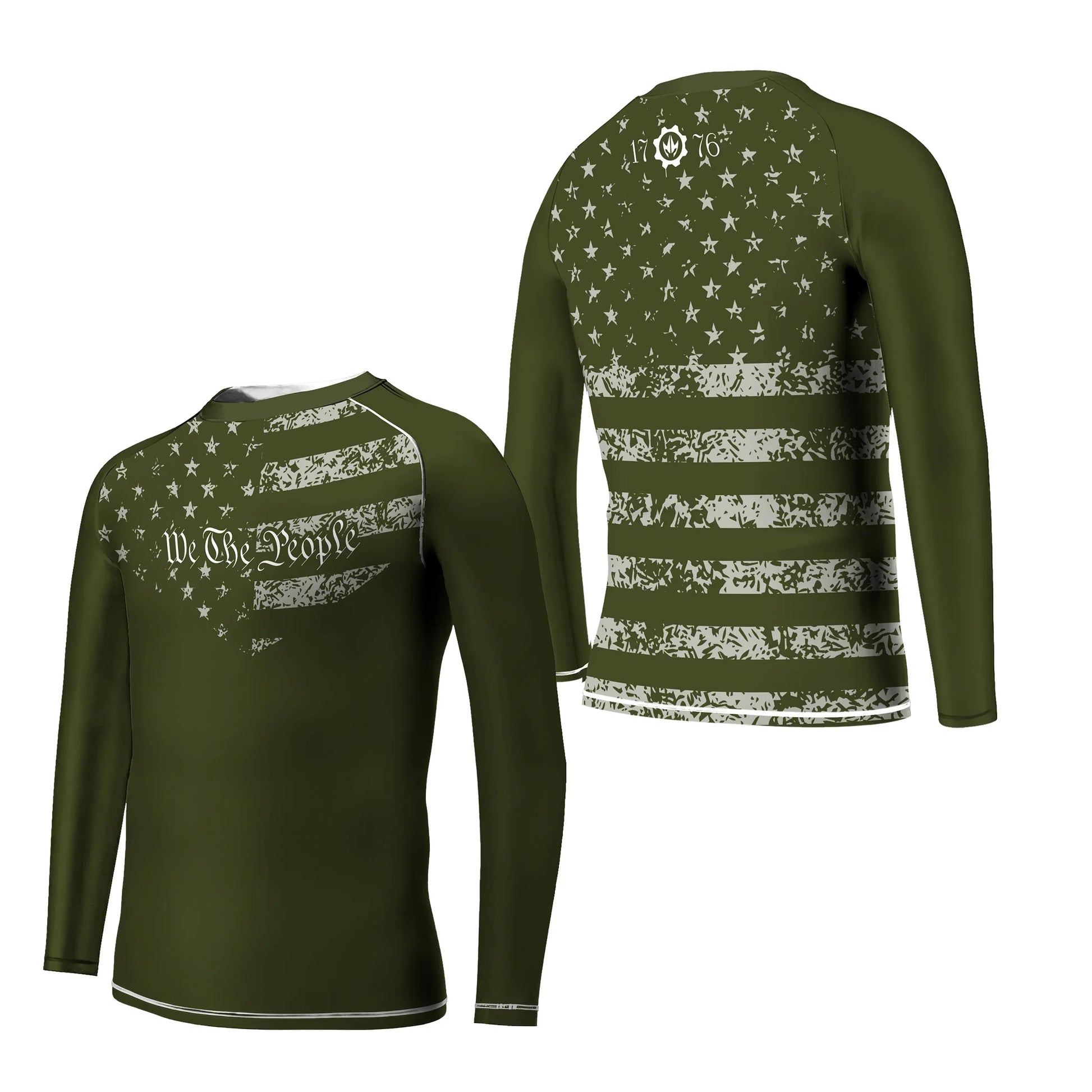 USA Flag Veteran Kids Rash Guard