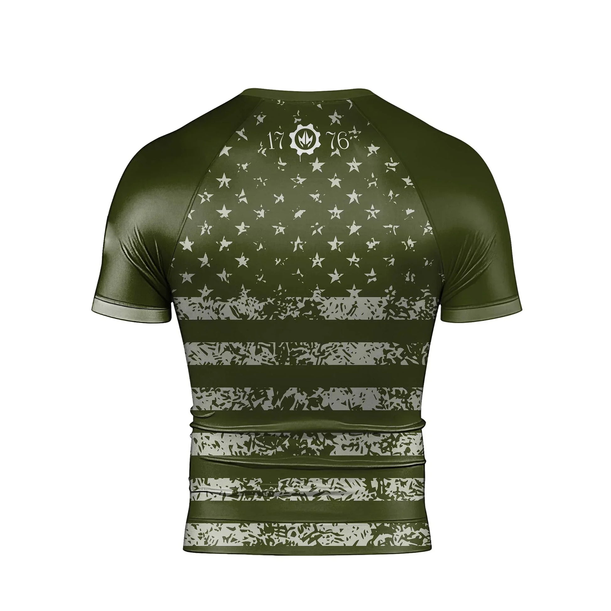 USA Flag Veteran Men's Short Sleeve Rash Guard