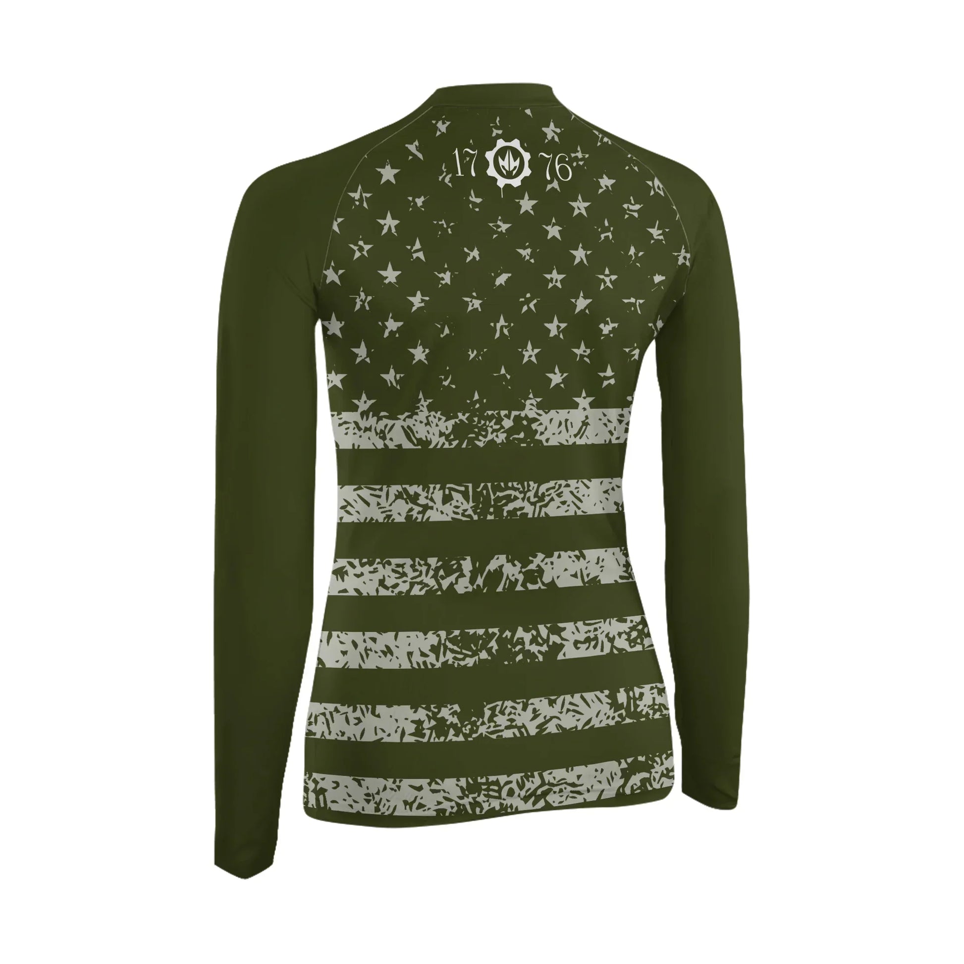 USA Flag Veteran Women's Long Sleeve Rash Guard