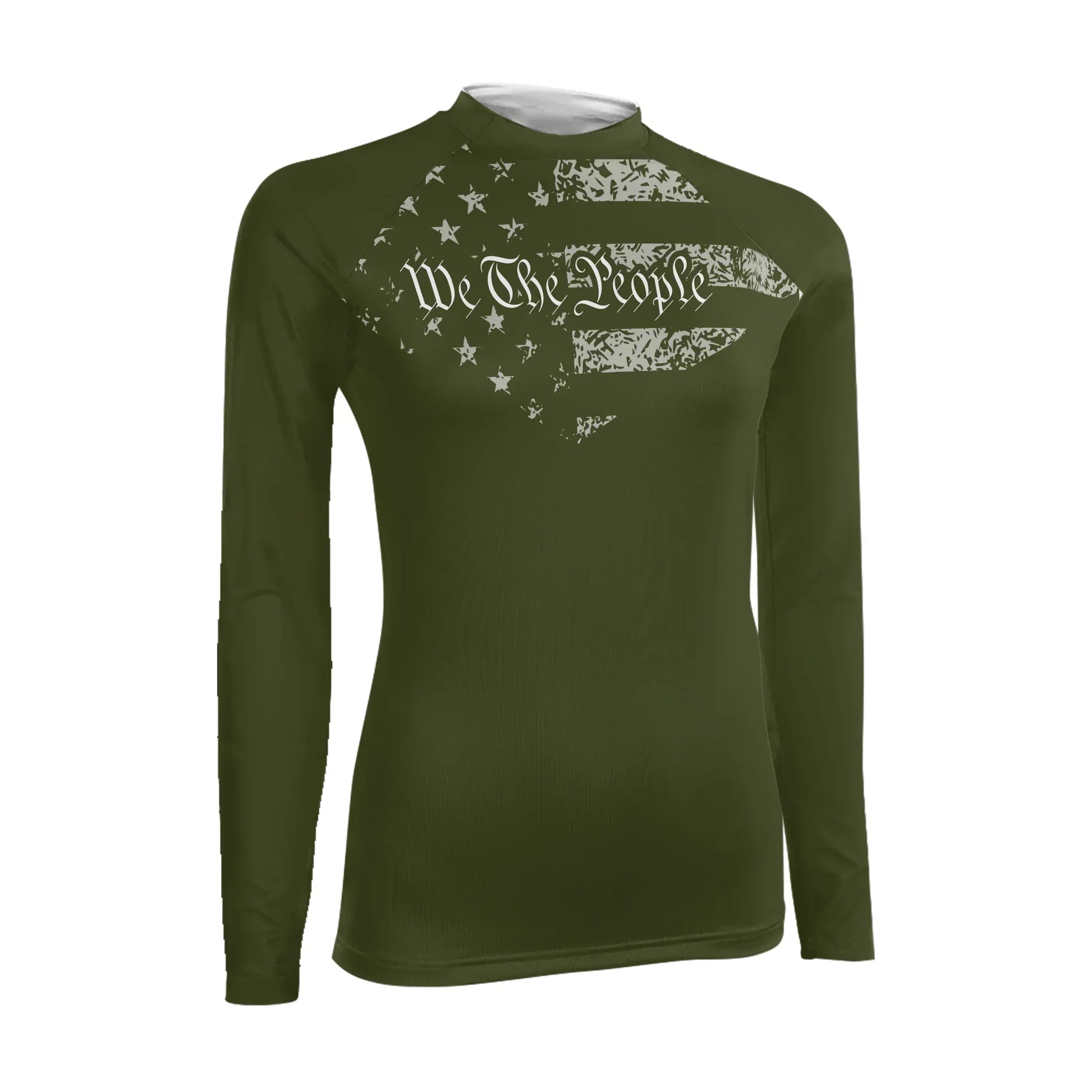 USA Flag Veteran Women's Long Sleeve Rash Guard