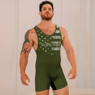 USA Flag Veteran Wrestling Singlets