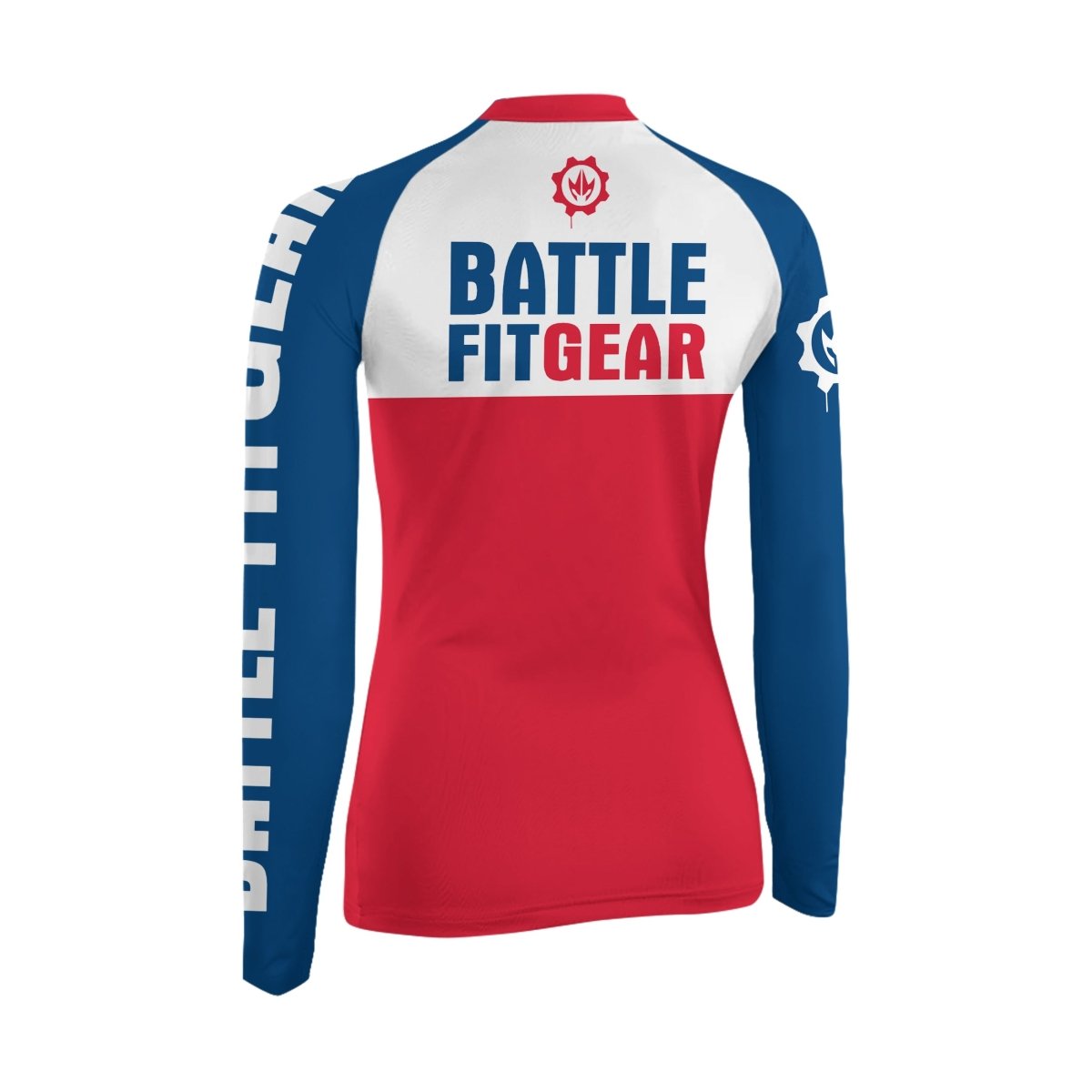 USA Flag Women's Long Sleeve Rash Guard - BattleFitGear