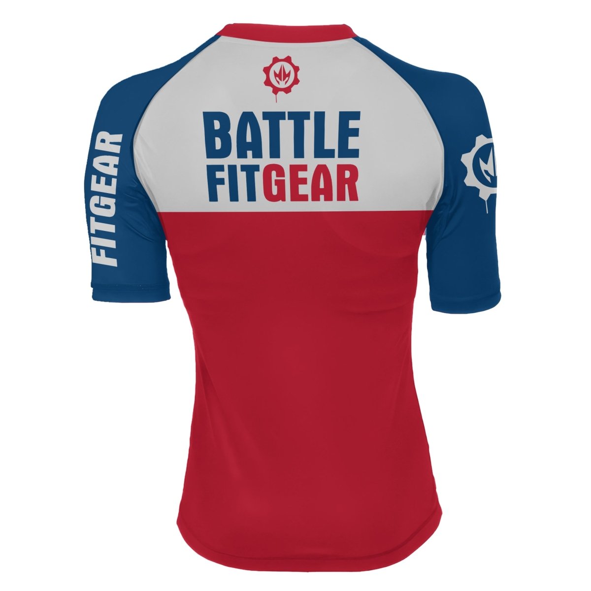 USA Flag Women's Short Sleeve Rash Guard - BattleFitGear