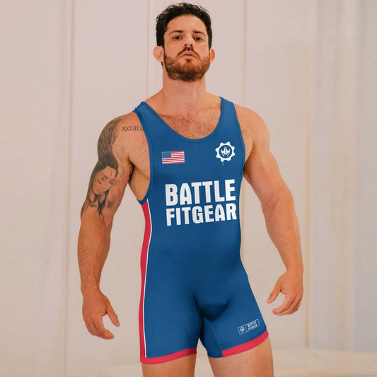 USA Flag Wrestling Singlets - BattleFitGear