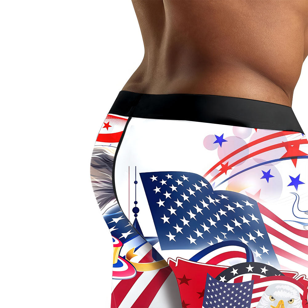 USA Independence Day Men's Compression Leggings