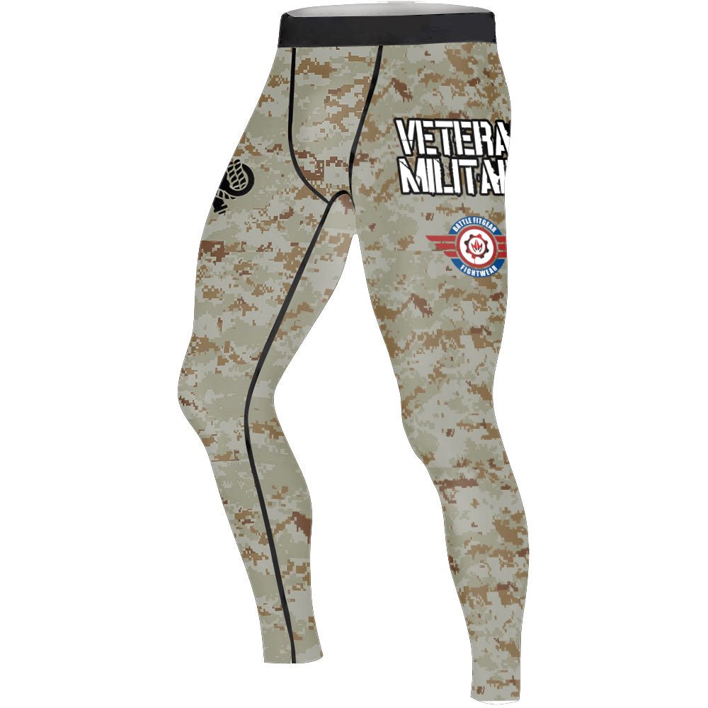 USA Marine Corp Veteran Men's Compression Leggings - BattleFitGear