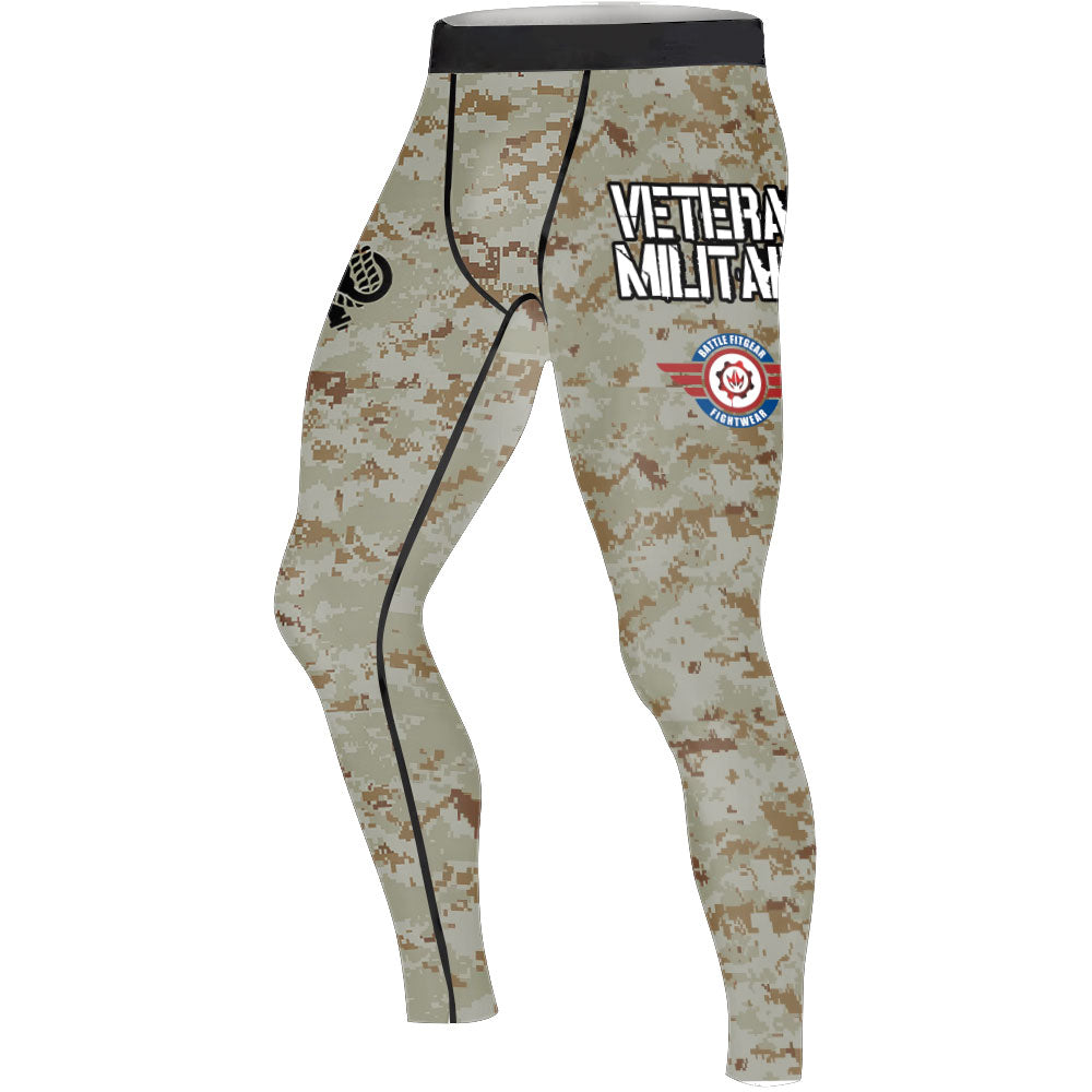 USA Marine Corp Veteran Men's Compression Leggings