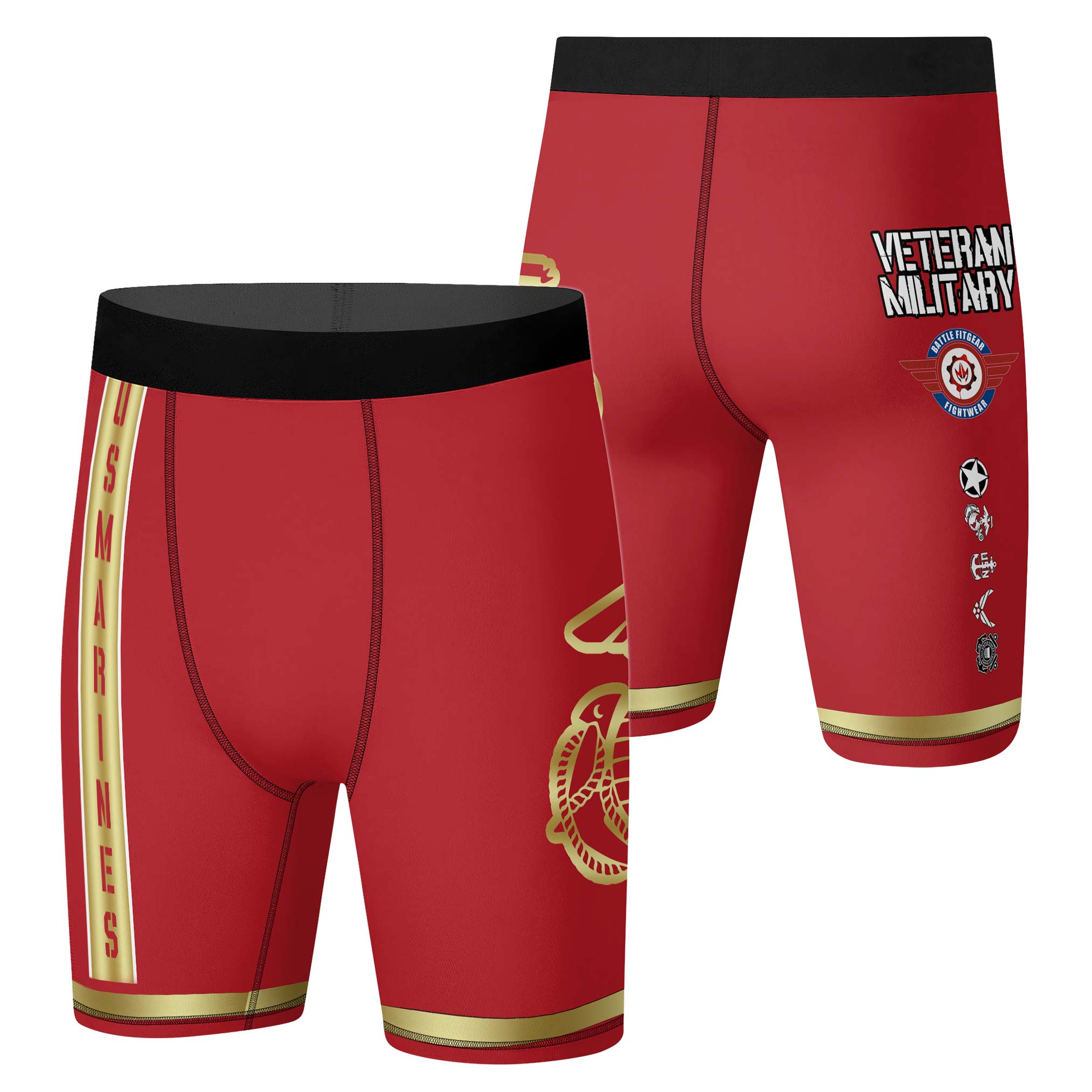 USA Marine Veteran Military Compression Shorts