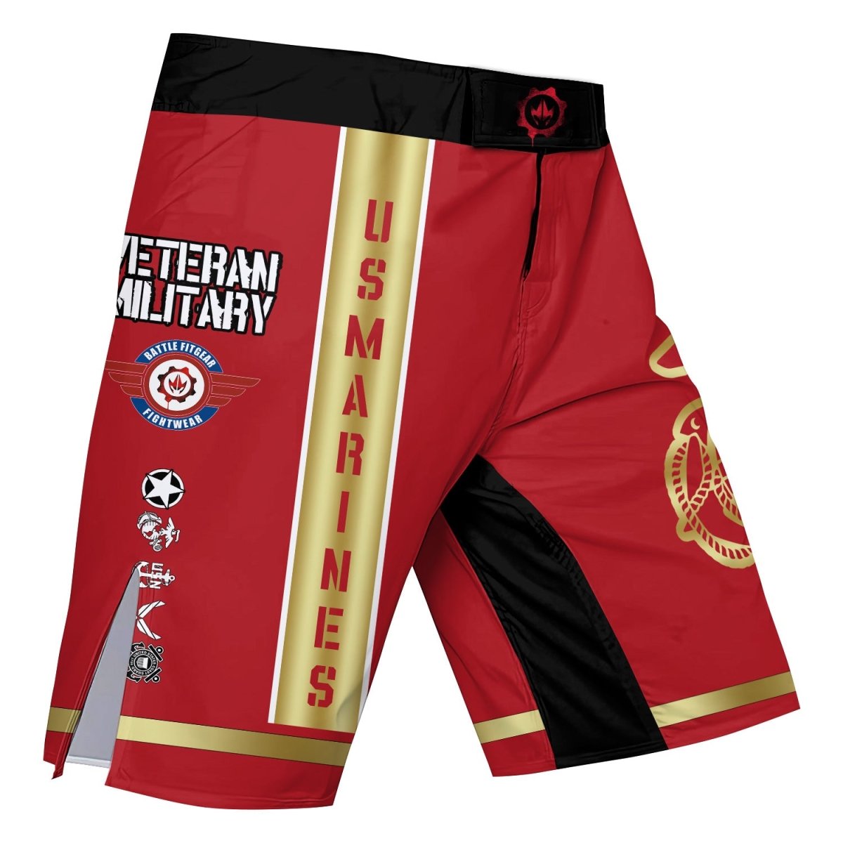 USA Marine Veteran Military Fight Shorts - BattleFitGear