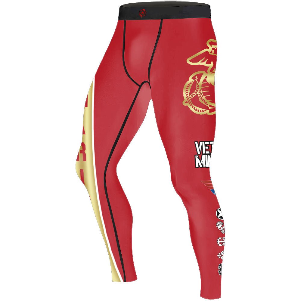 USA Marine Veteran Military Men's Compression Leggings - BattleFitGear