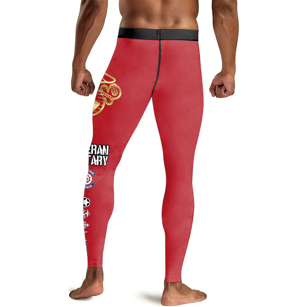 USA Marine Veteran Military Men's Compression Leggings - BattleFitGear