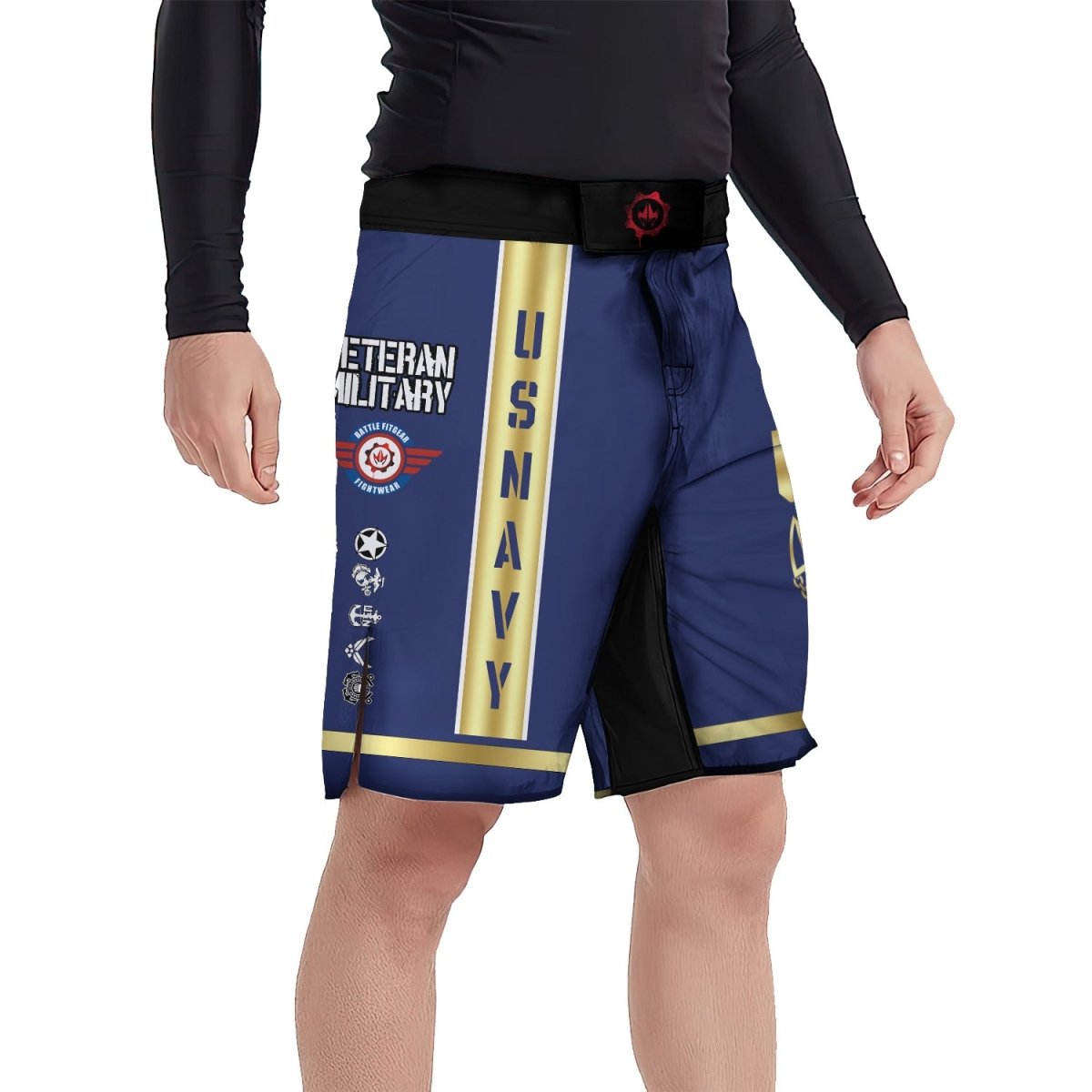 USA Navy Veteran Fight Shorts - BattleFitGear