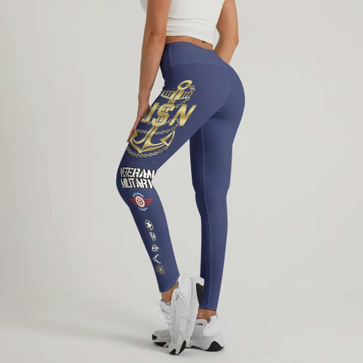 USA Navy Veteran Leggings - BattleFitGear