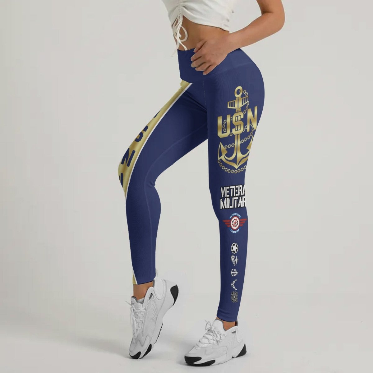 USA Navy Veteran Leggings - BattleFitGear