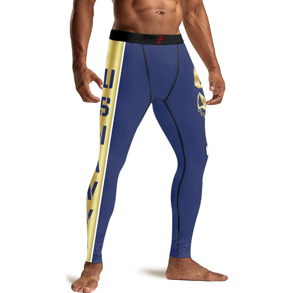 USA Navy Veteran Men's Compression Leggings - BattleFitGear