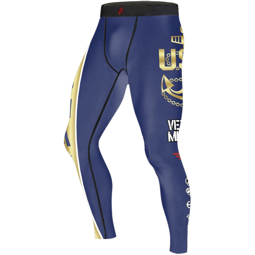 USA Navy Veteran Men's Compression Leggings - BattleFitGear