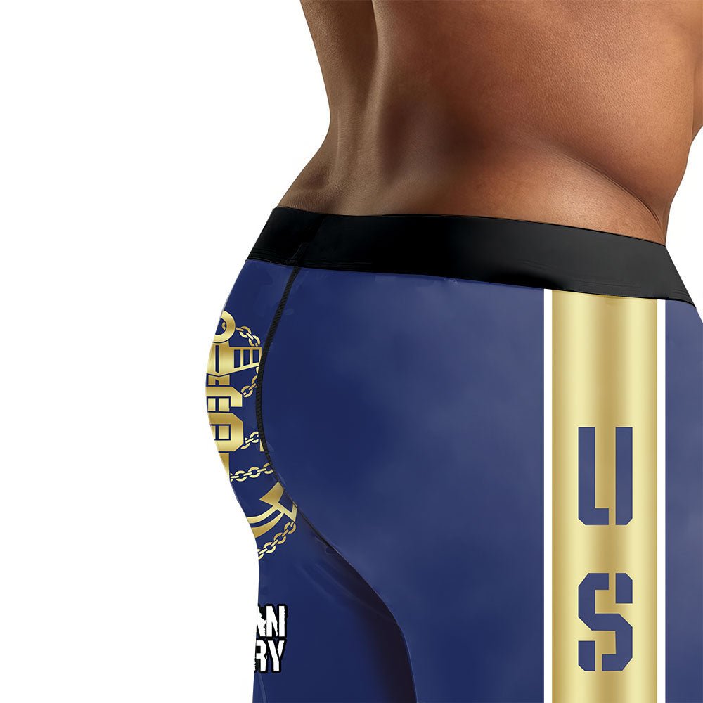 USA Navy Veteran Men's Compression Leggings - BattleFitGear