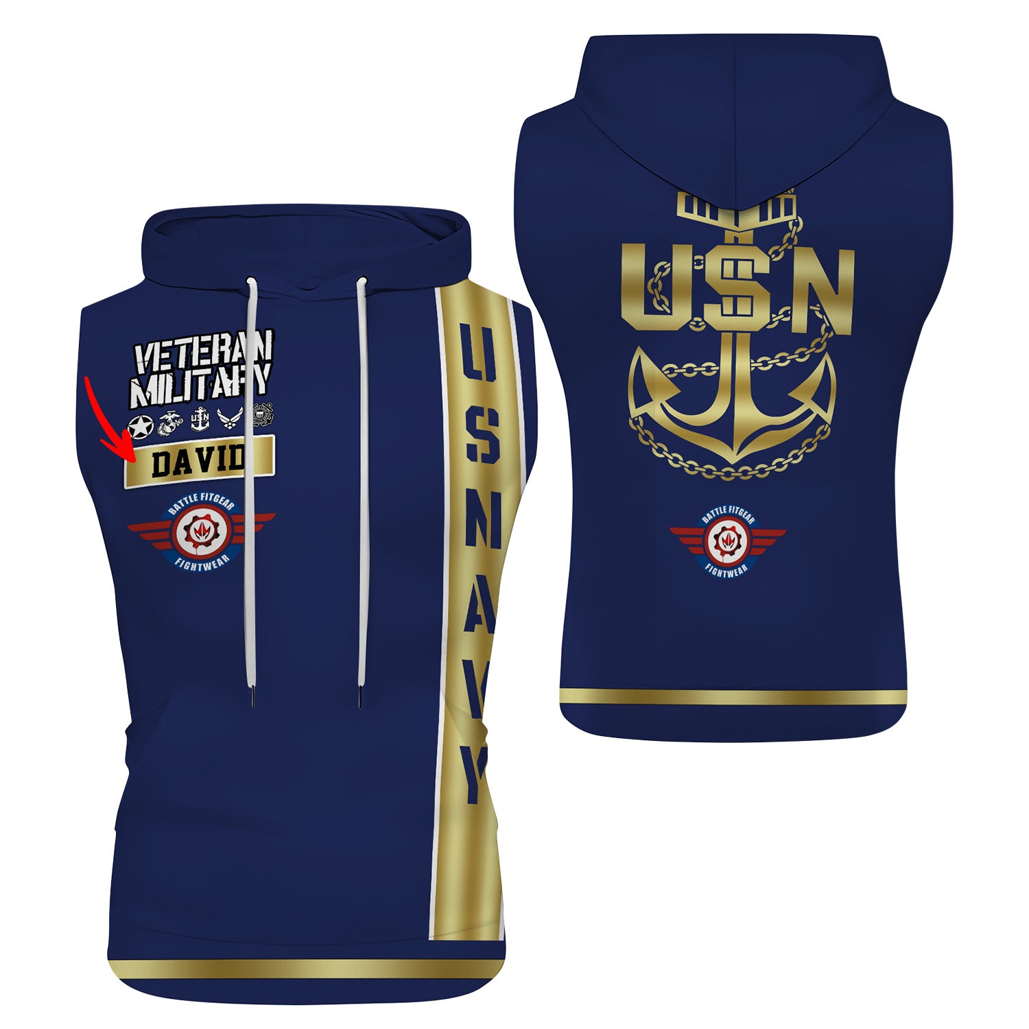USA Navy Veteran Pullover & Zip Hoodie