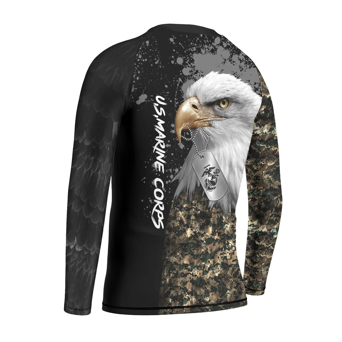 USMC Eagle Military Kids Rash Guard